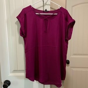 Express NWT top! Cute criss cross detail. Size LG